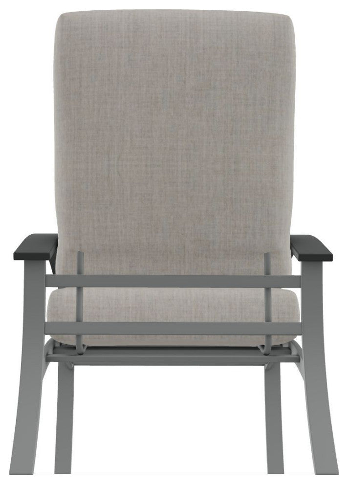 Belle Isle Cushion Deep Seating Outdoor Armchair, Cast Silver/Graphite