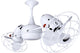 Duplo Dinamico Rotational Ceiling Fan, Gloss White