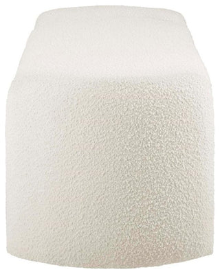 Modway Nebula Modern Style Wood and Boucle Upholstered Bench in Ivory