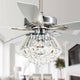 52-In Crystal 5-Blade Ceiling Fan With Light, Remote Control, Chrome