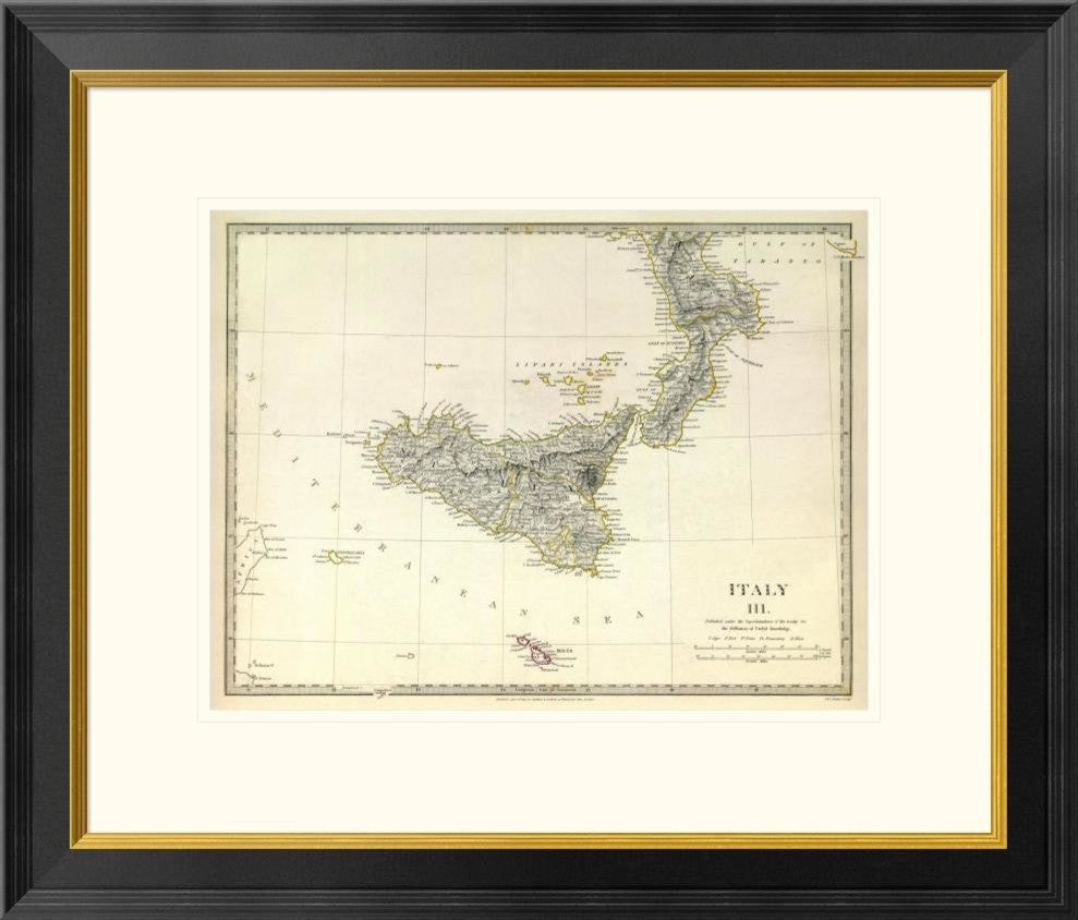 "Italy III, 1830"  by Society for the Diffusion of Useful Knowledge, 26x22"