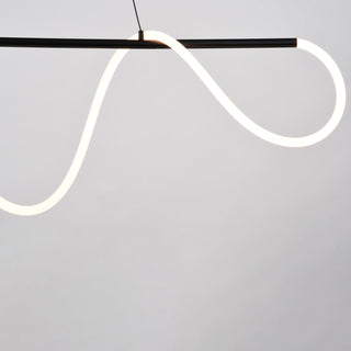 Bowman 1-Light LED Matte Black Linear Island Pendant
