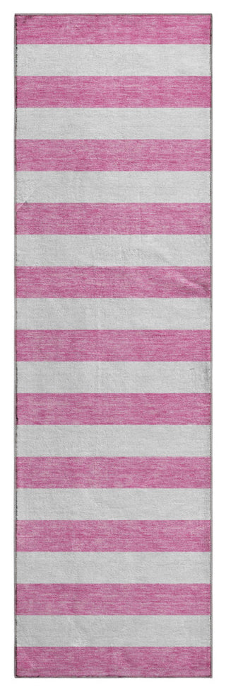 Premium Machine Washable Mayfield AMF528 Pink 2'3" x 7'6" Runner Rug