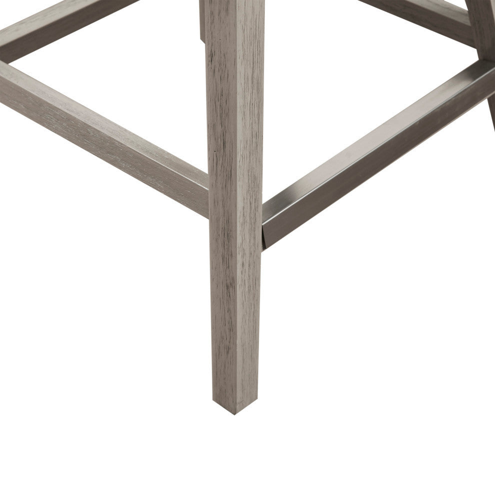 Madison Park Emmett Bar Stools Swivel Height Upholstered Counter Stool, Charcoal