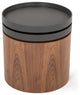 Modrest Bascom Modern Walnut End Table With Swivel Top