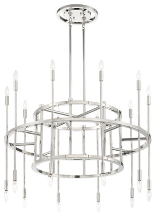 Aries 20 Light Polished Nickel Chandelier