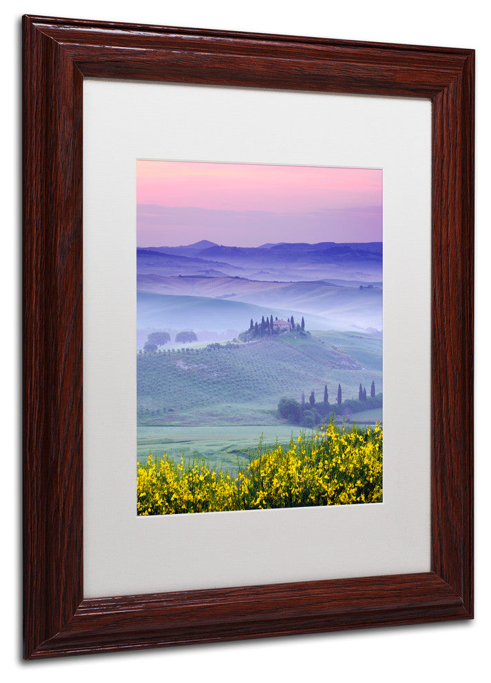 Michael Blanchette 'Dawn over Belvedere' Art, Wood Frame, White Mat, 14x11