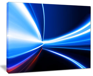 "Speed on Night Road" Abstract Digital Art Canvas Print
