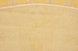 Unique Loom Yellow Medallion Outdoor 6' Round Rug