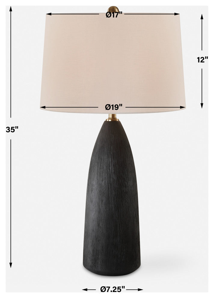 Uttermost Jett Black Table Lamp