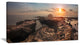 "Rocky African Coast Panorama" Oversized Beach Canvas Artwork, 40"x20"