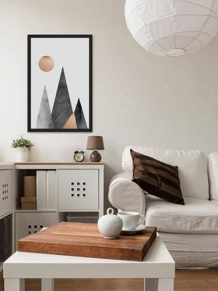 "Steep Mountains" Framed Painting Print, 30"x45"