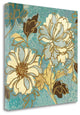 "Sophias Flowers I Blue" By Wild Apple Portfolio, Giclee on Gallery Wrap Canvas