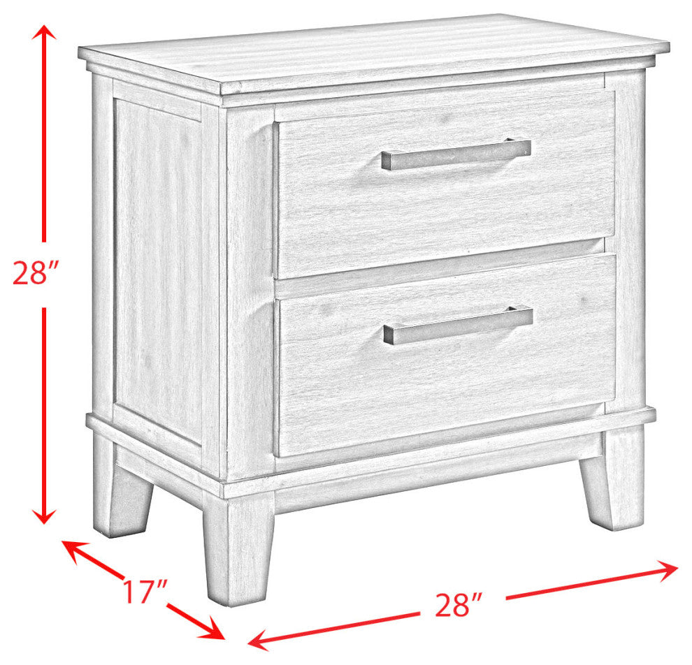 Picket House Jaxon 2 Drawer Nightstand, Gray