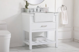 Home Living 22" Farmhouse White-Light Bathroom Vanity