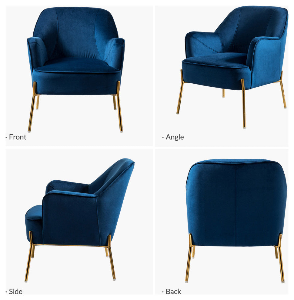 Nora Fabric Accent Chair, Navy