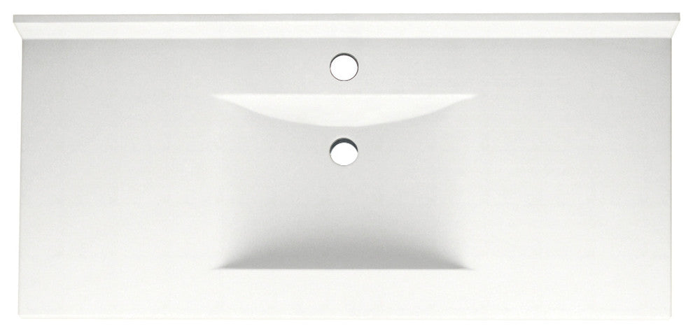 Swan, Vanity Top, Tahiti White, 43"x22"x13"