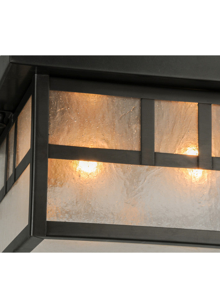 12Sq Hyde Park Double Bar Mission Flushmount