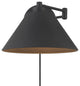 1-Light Wall Sconce, Matte Black