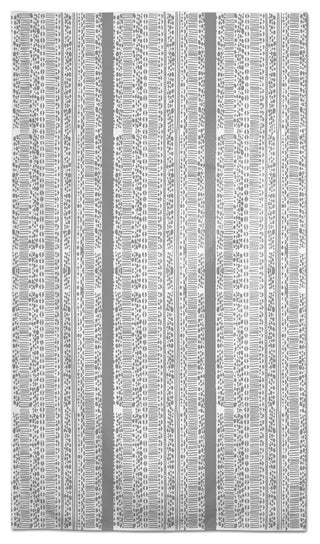 Drawn Tribal Patttern Gray 58x102 Tablecloth