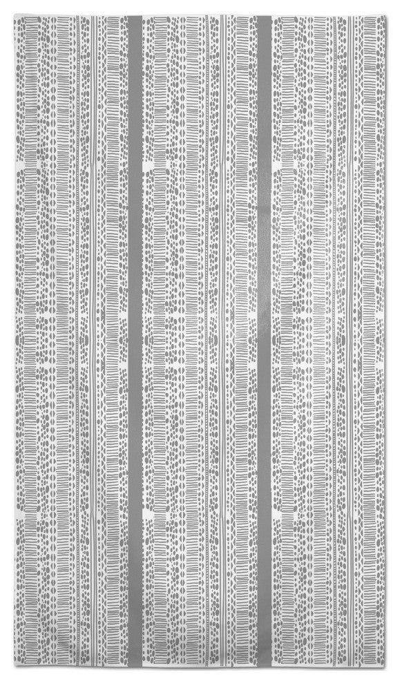 Drawn Tribal Patttern Gray 58x102 Tablecloth