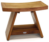 Patented 24" Asia® Teak Shower Bench with Shelf