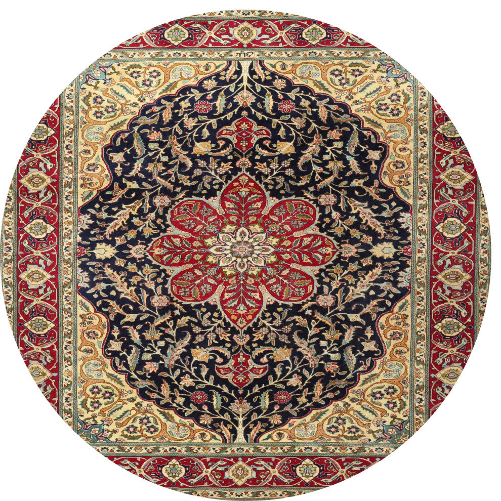 Ahgly Company Indoor Round Traditional Area Rugs, 3' Round