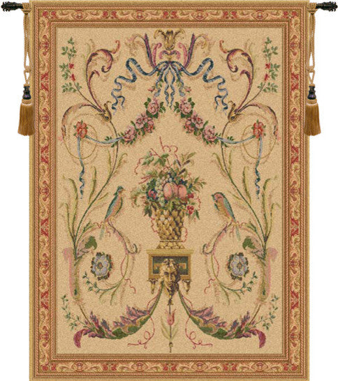 Birds Beige, Wall Tapestry, 62"x46"