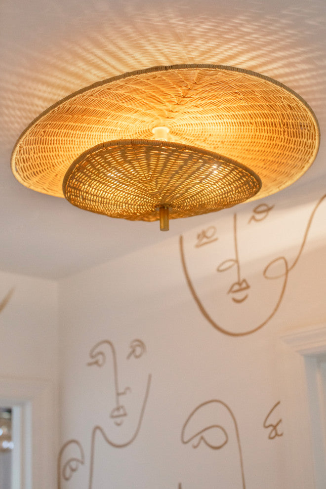 Megan Molten x Mitzi Marigold 8.75" Semi Flush Aged Brass