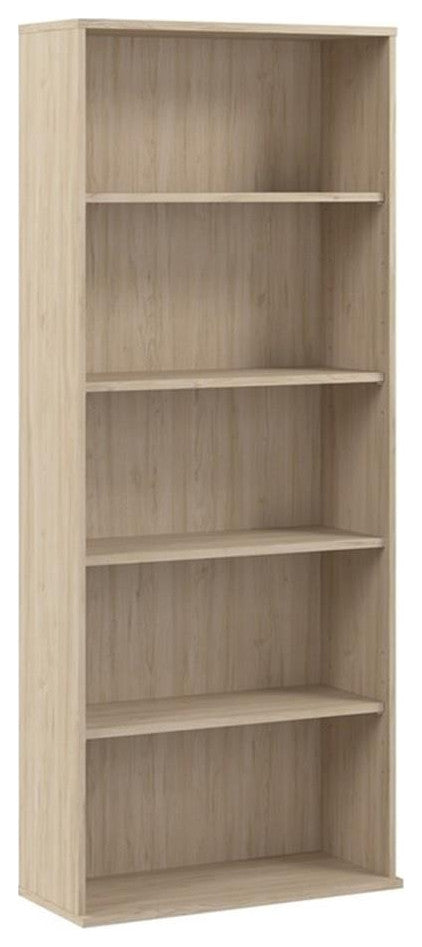 Hustle Tall 5 Shelf Bookcase in Natural Elm - Engineered Wood