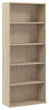 Hustle Tall 5 Shelf Bookcase in Natural Elm - Engineered Wood