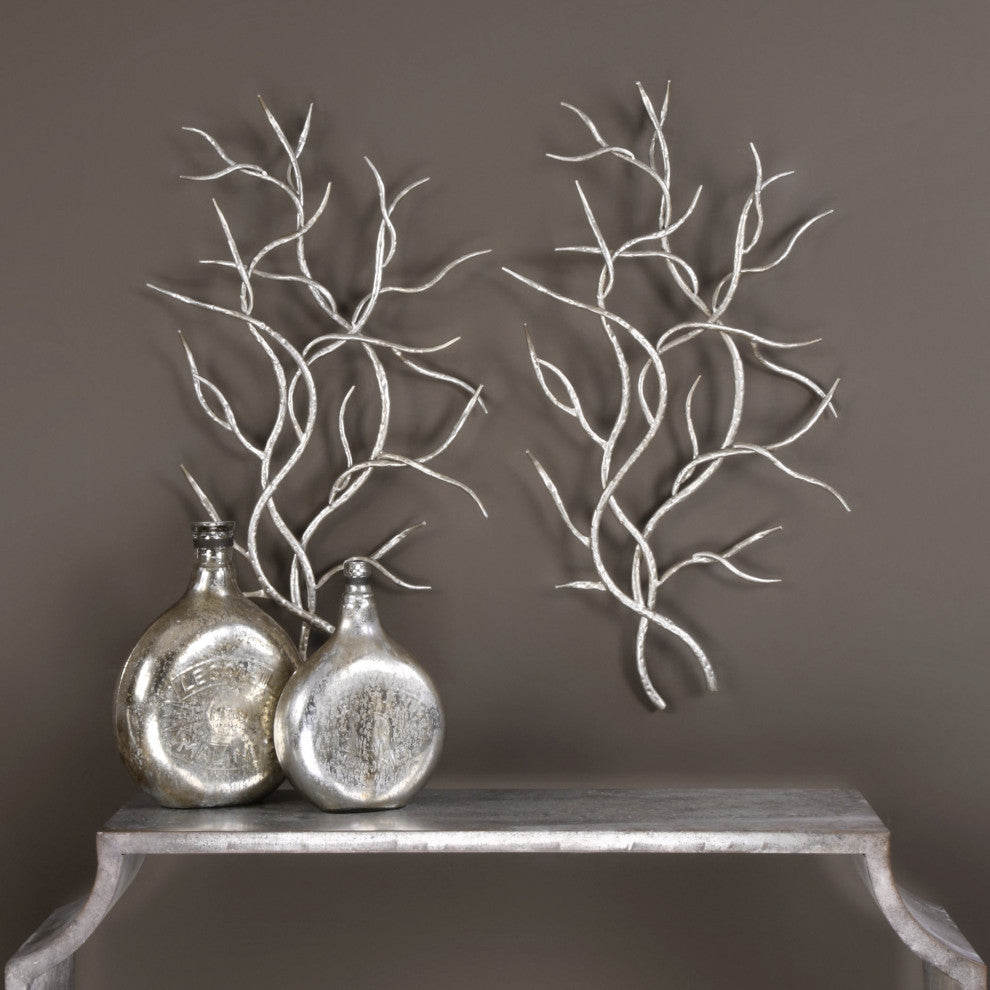 Uttermost Silver Branches Wall Art Set of 2