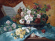 Tile Mural Still Life With Roses in A Bowl E. Henri Cauchois, 6"x8", Matte