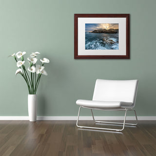 'The Lighthouse' Matted Framed Canvas Art by Mathieu Rivrin