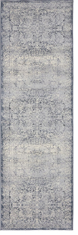 Unique Loom Dark Blue Chateau Grant 2' 2 x 6' 7 Runner Rug