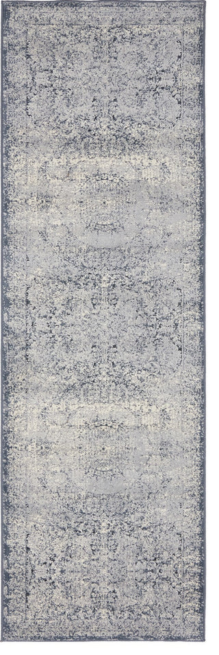 Unique Loom Dark Blue Chateau Grant 2' 2 x 6' 7 Runner Rug
