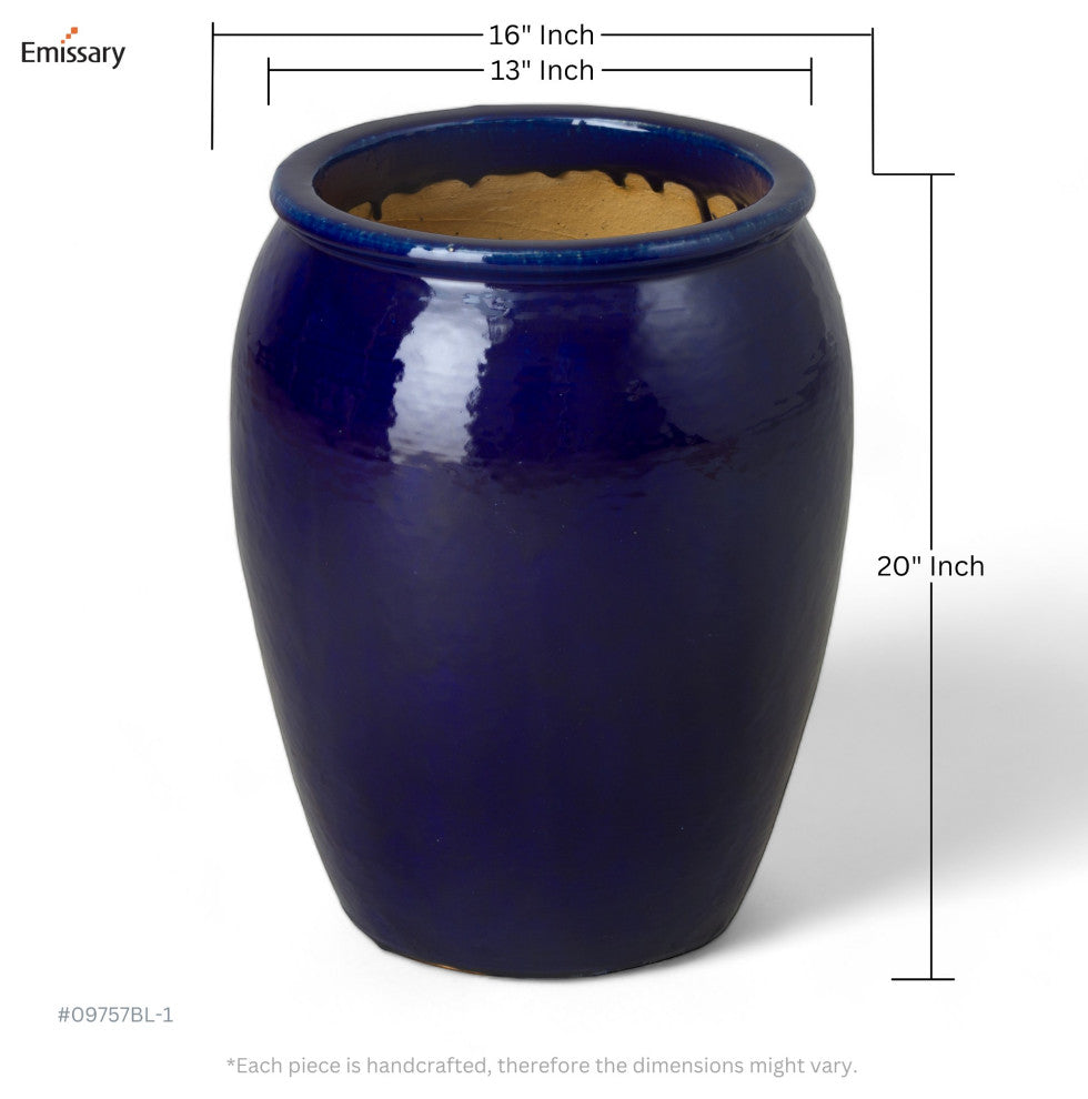 Tall Jar Planter, Blue 16x20