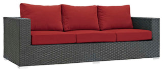 Sojourn Outdoor Patio Sunbrella® Sofa EEI-1860-CHC-RED