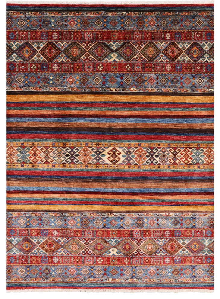 Khorjin Super Kazak Hand Knotted Wool Rug 5' 9" X 7' 9" Q5886
