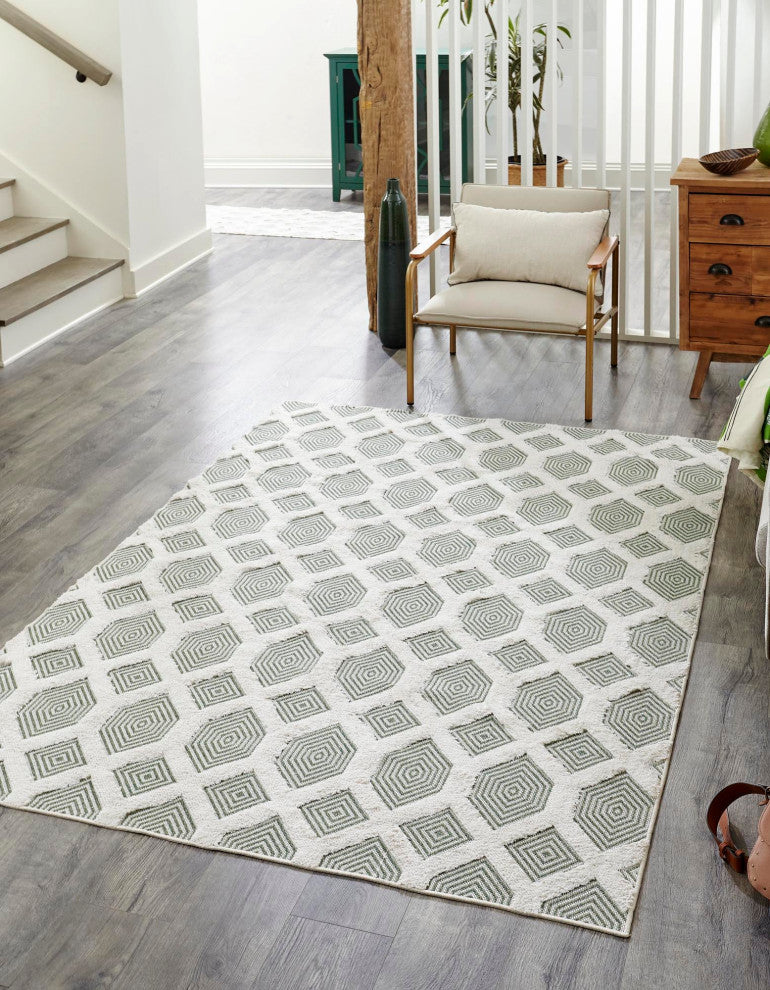 Unique Loom Sabrina Soto Casa Havana Area Rug, Green, 5' 3 X 8' 0 Rectangular