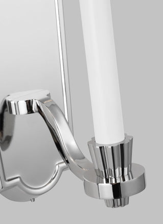 Paisley Tall Sconce, Polished Nickel