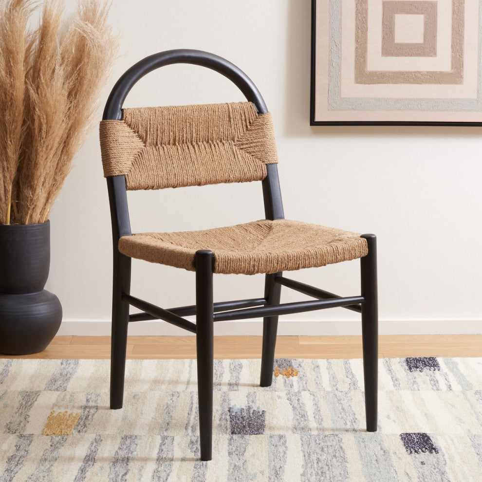 Safavieh Ottilie Dining Chair, Black/Natural