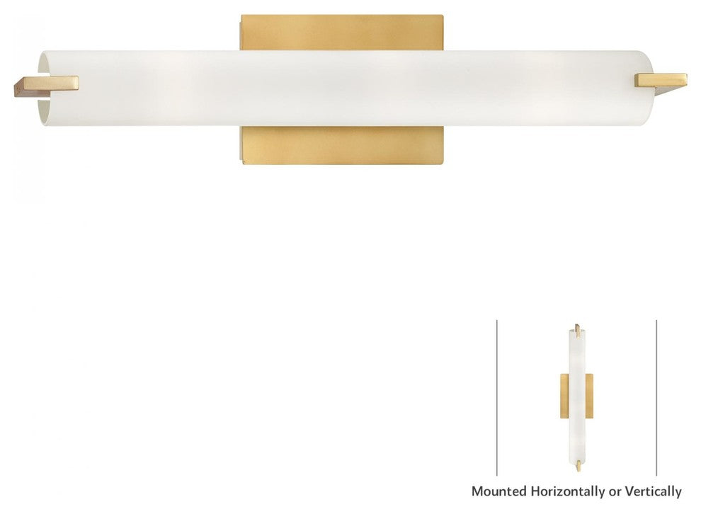George Kovacs P5044 Tube Bathroom Vanity Light, Honey Gold