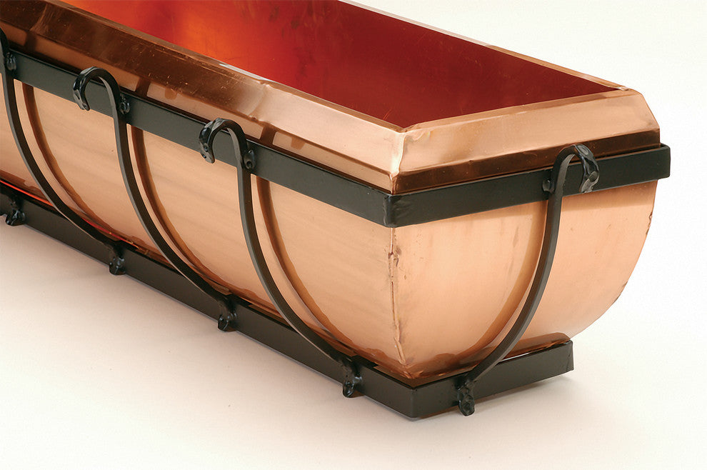 Copper Window Box Planter, 36"