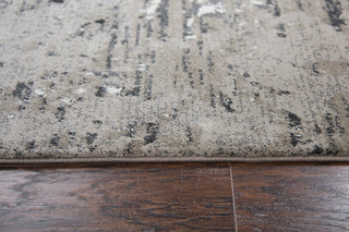 Panache Taupe Central Medallion Scroll Distress Rug, Rectangular 9'10"x12'6"