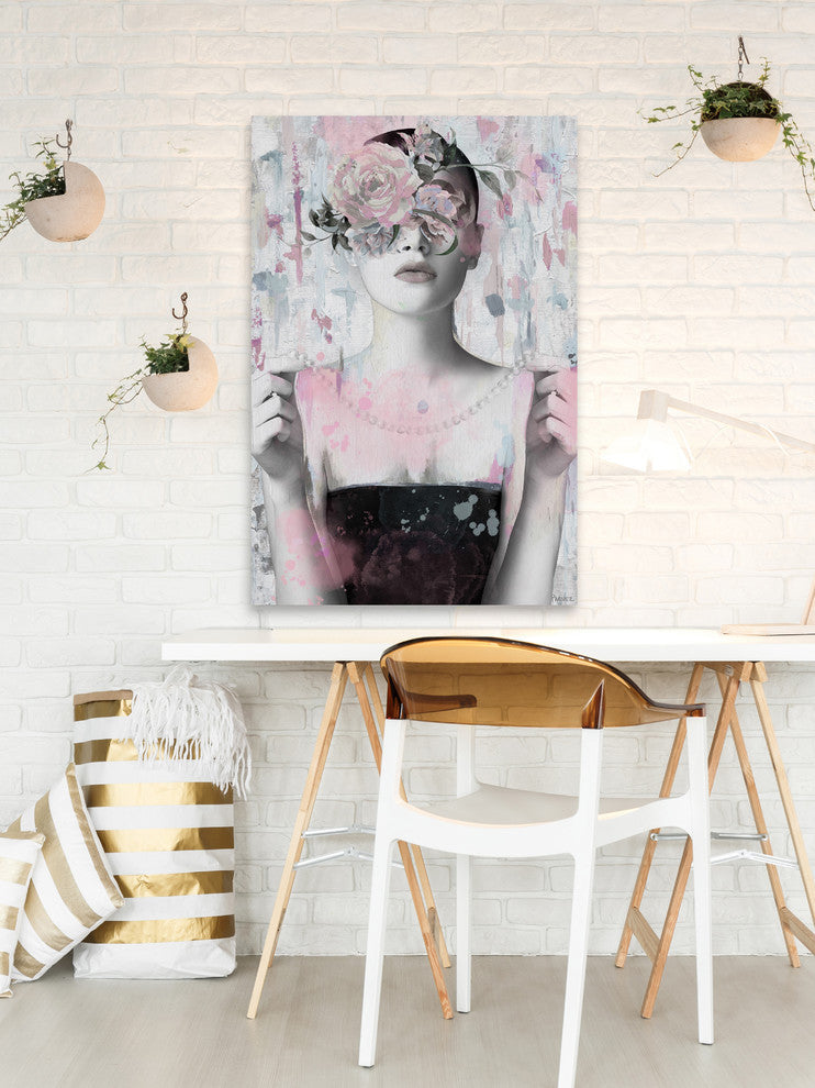 "Be like a Flower" Painting Print on Wrapped Canvas, 40"x60"