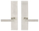 Tokyo Lever, Full Dummy Tubular Pair, Right Hand, Satin Stainless Steel