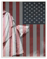 American Flag USA Rustic Liberty Design, 12"x18"