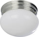 2-Light Brushed Nickel Interior Flush Mount