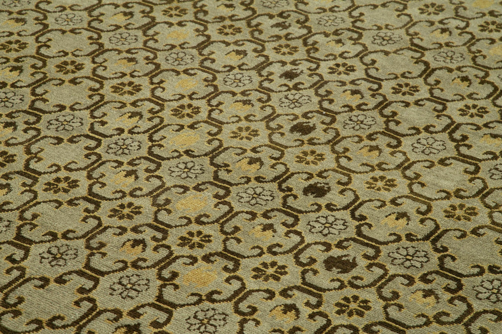 Rug N Carpet - Hand-Knotted Oriental 10' 0" x 13' 10" Wool Oushak Area Rug
